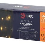 Гирлянда ENОZ-2В ЭРА Дождь/Занавес 1м х 2м,теплый свет