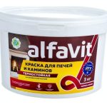 Краска для печей и каминов Alfavit 3кг белая