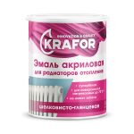 Эмаль для радиаторов акрил. Krafor 1кг белая
