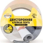Лента клейкая двусторонняя 50х10мм, на тканевой основе, арт.303-006